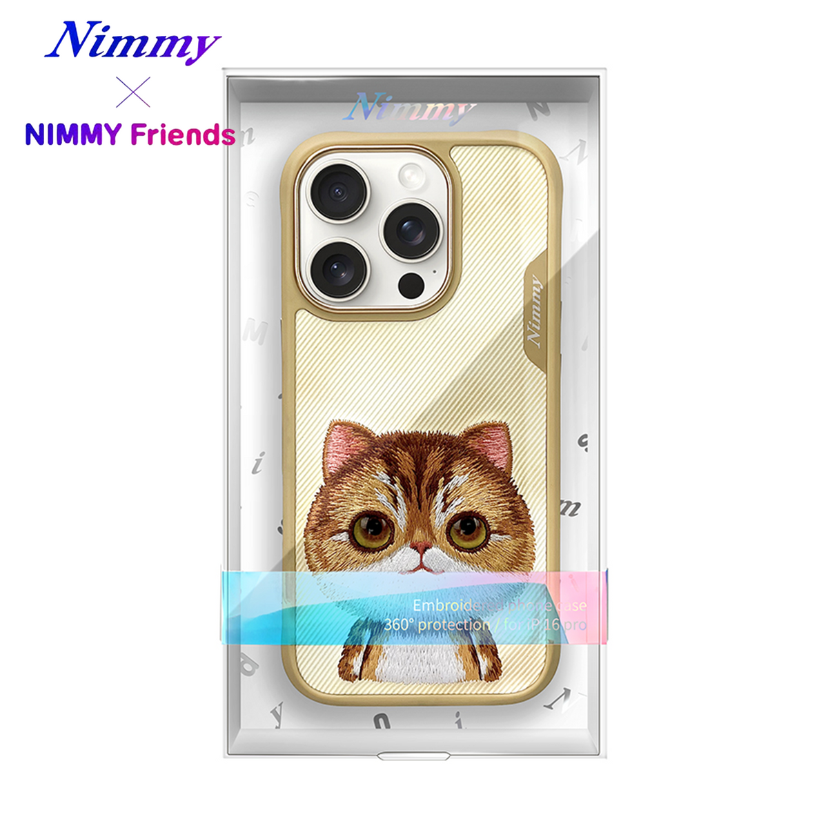 NIMMY iPhone 14 Pro · Kumaş Üstüne 3D Embroidered and Eye Detail Case · 7