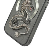 NIMMY · MagSafe-Compatible 3D Embroidered Golden Dragon Patterned Case for iPhone 14 Pro Max · 6