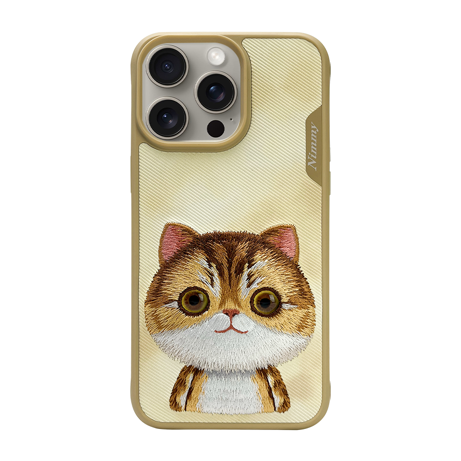 NIMMY · 3D Embroidered Big Eyes Cat Design Case for iPhone 14 Pro Max · 2