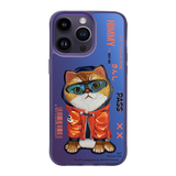 NIMMY iPhone 14 Pro Max Glossy Zemin Üstüne Embroidered Gözlük Mont Detail 3D Catli Case · 2