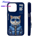 NIMMY iPhone 14 Pro · Glossy Zemin Üstüne 3D Embroidered Gözlük and Mont Detail Case · 2