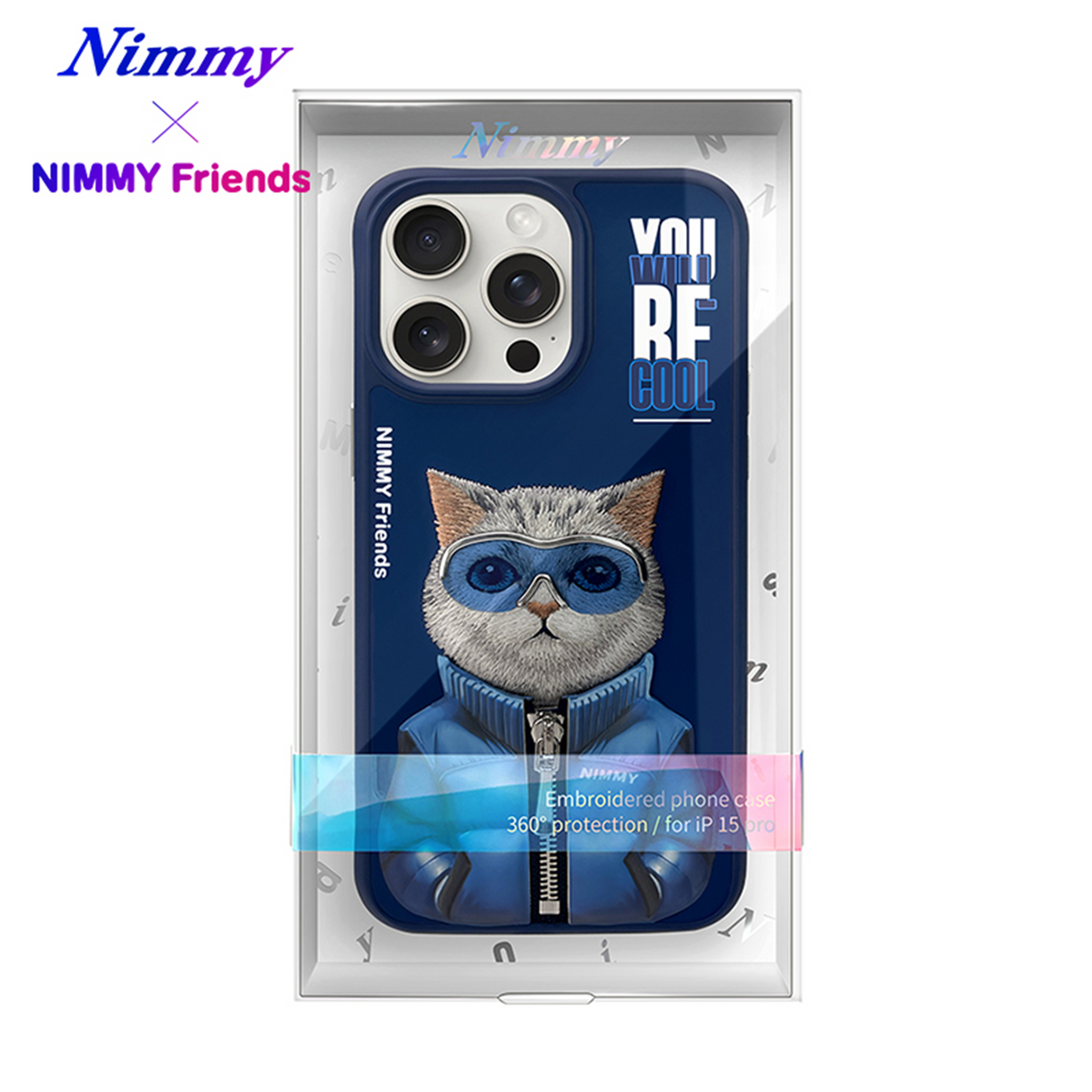 NIMMY iPhone 14 Pro · Glossy Zemin Üstüne 3D Embroidered Gözlük and Mont Detail Case · 7
