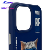 NIMMY iPhone 14 Pro · Glossy Zemin Üstüne 3D Embroidered Gözlük and Mont Detail Case · 3