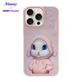 NIMMY iPhone 14 Pro · Faux Leather Üstüne 3D Embroidered and Kıyafet Kabartmalı Tavşan Figürlü Case · 1