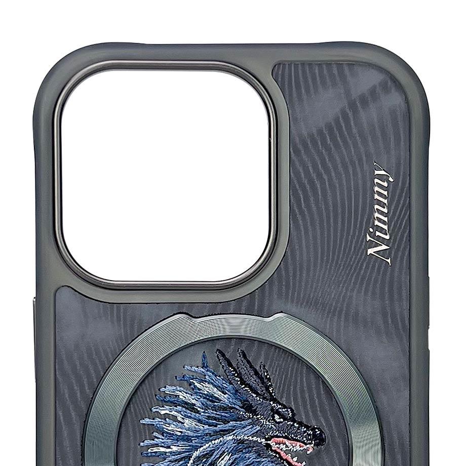 NIMMY · MagSafe-Compatible 3D Embroidered Mavi Dragon Patterned Case for iPhone 15 · 2