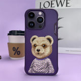 NIMMY iPhone 15 3D Case Embroidery işlemeli Fashion Pet Ayıcıklı Lüks Silicone, Camera Protection · 4