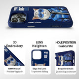 NIMMY · 3D Embroidered Fermuarlı Mont and Glasses Detail Premium Cat Case 2.0 for iPhone 15 · 2