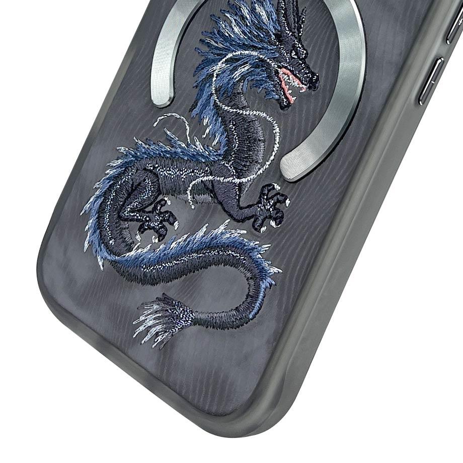 NIMMY · MagSafe-Compatible 3D Embroidered Mavi Dragon Patterned Case for iPhone 15 · 5