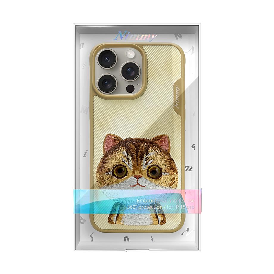 NIMMY · 3D Embroidered and Hareketli Eye Detail Big Eyes Cat Case for iPhone 15 · 8