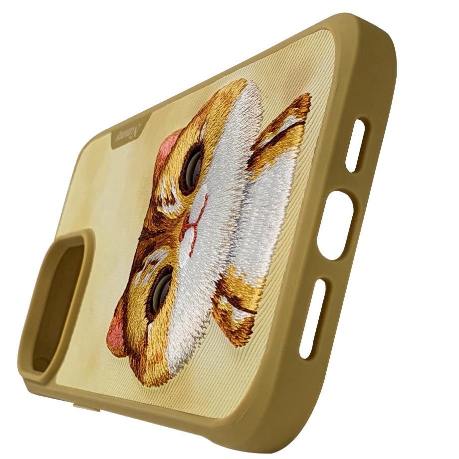 NIMMY · 3D Embroidered and Hareketli Eye Detail Big Eyes Cat Case for iPhone 15 · 6
