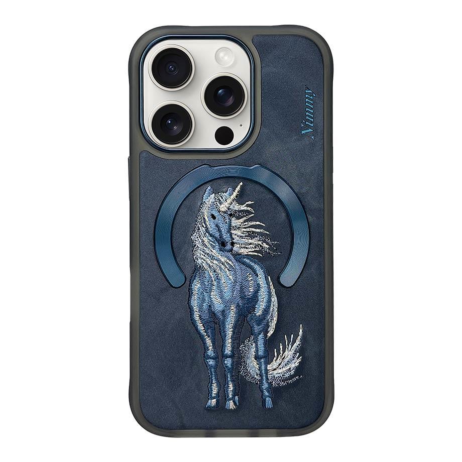 NIMMY · MagSafe-Compatible 3D Embroidered Unicorn Patterned Case for iPhone 15 · 1
