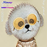 NIMMY · 3D Embroidered Zincir and Glasses Detail Beyaz Dog Design Silicone Case for iPhone 15 Pro · 5