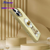 NIMMY · 3D Embroidered Zincir and Glasses Detail Beyaz Dog Design Silicone Case for iPhone 15 Pro · 4