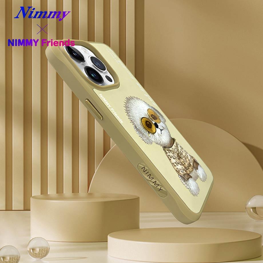 NIMMY · 3D Embroidered Zincir and Glasses Detail Beyaz Dog Design Silicone Case for iPhone 15 Pro · 4