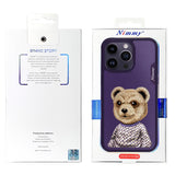 NIMMY 3D Embroidery işlemeli Fashion Pet Ayıcıklı Silicone Case, Camera Protection for iPhone 15 Pro · 8