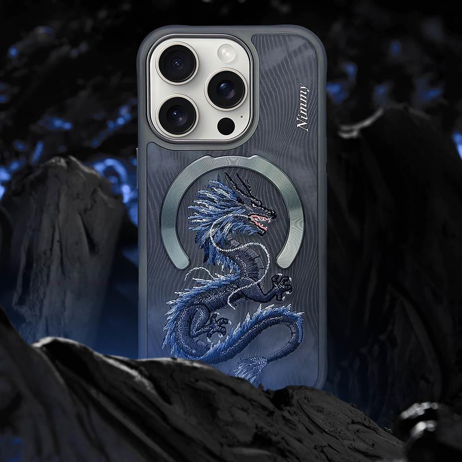 NIMMY · MagSafe-Compatible 3D Embroidered Mavi Dragon Case for iPhone 15 Pro · 7
