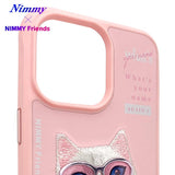 NIMMY iPhone 15 Pro · 3D Embroidered Gözlük and Zipper Detail Catcik Patterned Silicone Case 2.0 · 3