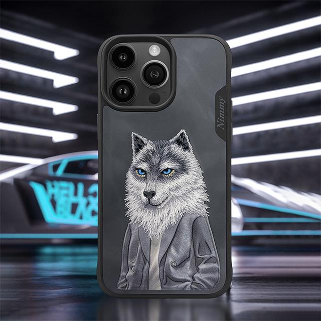 NIMMY · 3D Embroidered Kıyafetli Kurt Patterned Silicone Case for iPhone 15 Pro · 2