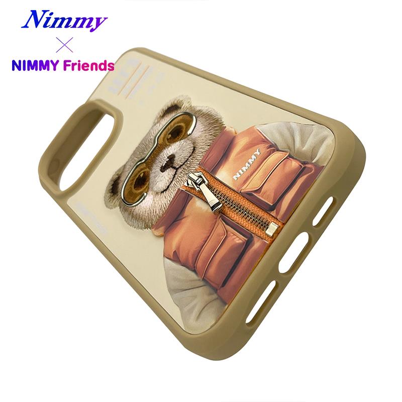 NIMMY iPhone 15 Pro · 3D Embroidered Gözlük and Zipper Detail Ayıcık Patterned Silicone Case 2.0 · 6