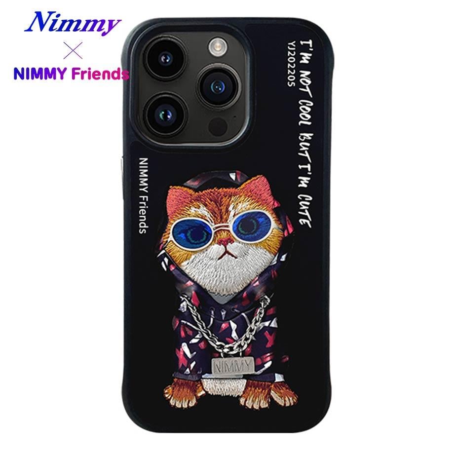 NIMMY · 3D Embroidered Zincir and Glasses Detail Cat Design Silicone Case for iPhone 15 Pro · 1