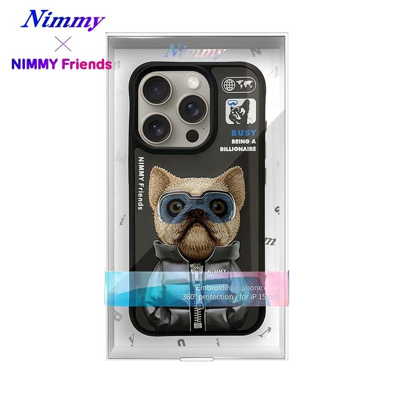 NIMMY iPhone 15 Pro · 3D Embroidered Gözlük and Zipper Detail Dog Design Silicone Case 2.0 · 4