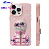 NIMMY iPhone 15 Pro · 3D Embroidered Gözlük and Zipper Detail Catcik Patterned Silicone Case 2.0 · 2