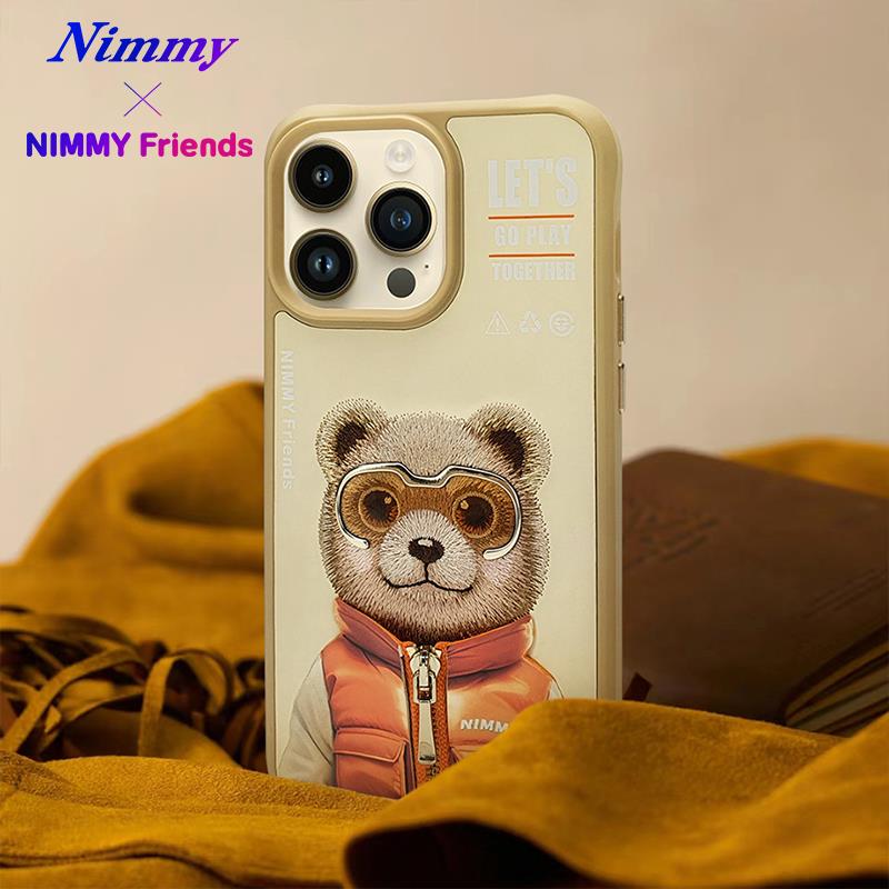 NIMMY iPhone 15 Pro · 3D Embroidered Gözlük and Zipper Detail Ayıcık Patterned Silicone Case 2.0 · 7
