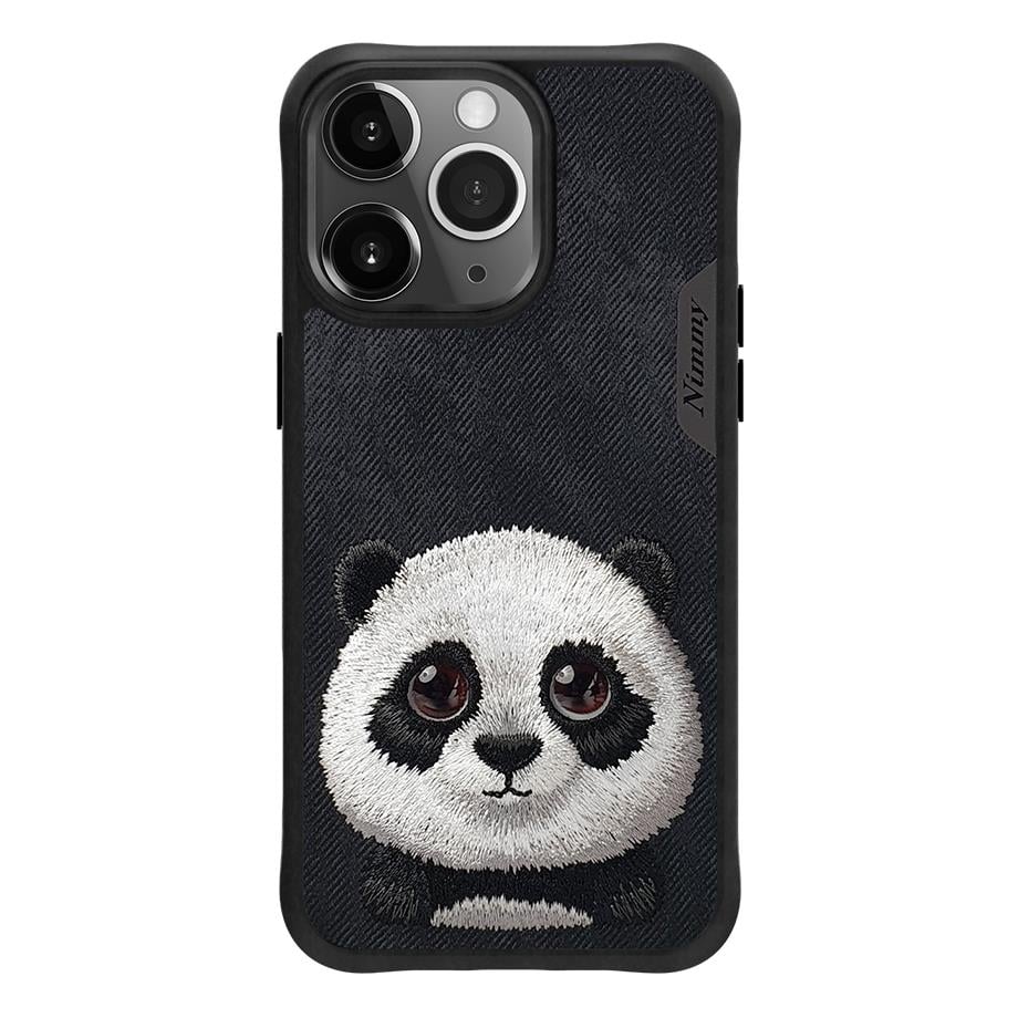 NIMMY · 3D Embroidered Eye Detail Panda Design Silicone Case for iPhone 15 Pro · 1