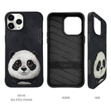 NIMMY · 3D Embroidered Eye Detail Panda Design Silicone Case for iPhone 15 Pro · 2