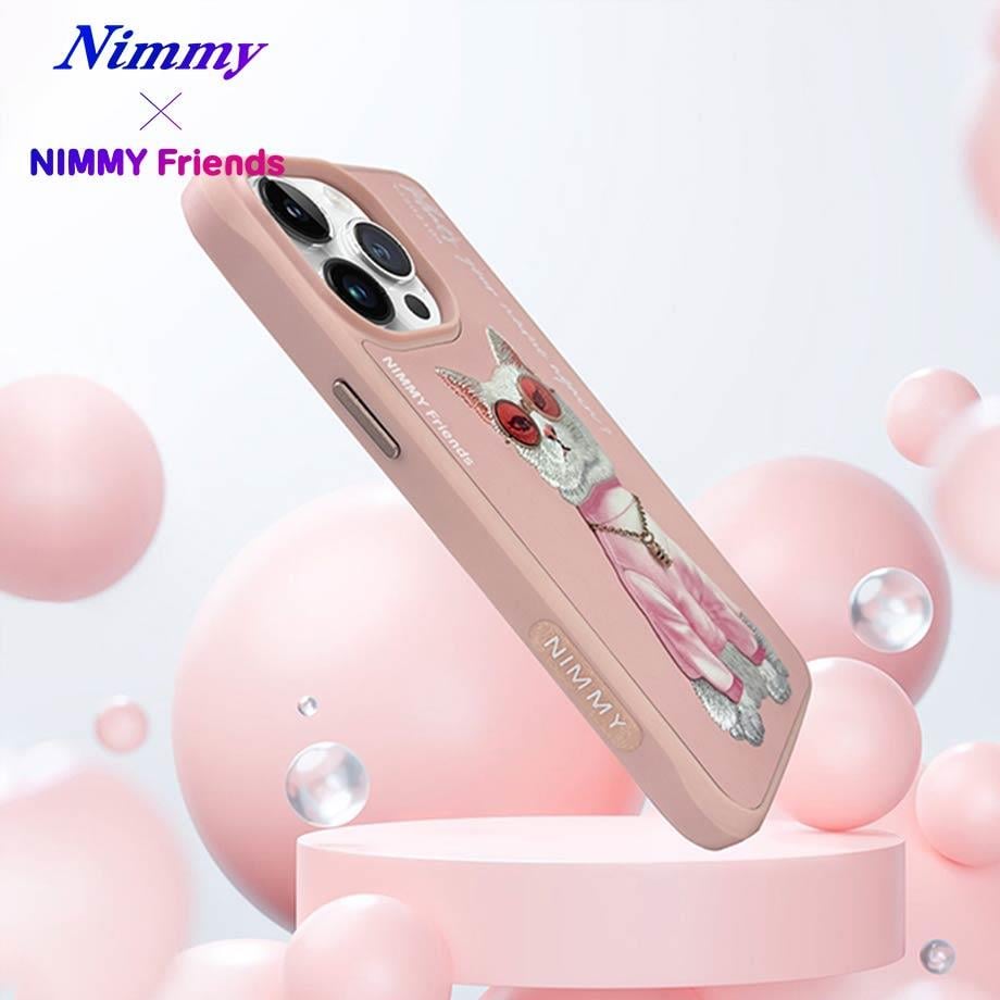 NIMMY · 3D Embroidered Zincir and Glasses Detail Beyaz Cat Design Silicone Case for iPhone 15 Pro · 4
