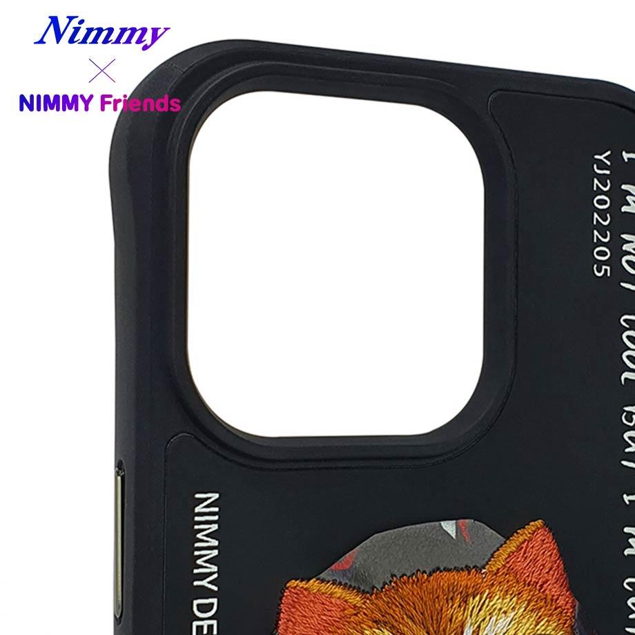 NIMMY · 3D Embroidered Zincir and Glasses Detail Cat Design Silicone Case for iPhone 15 Pro · 6
