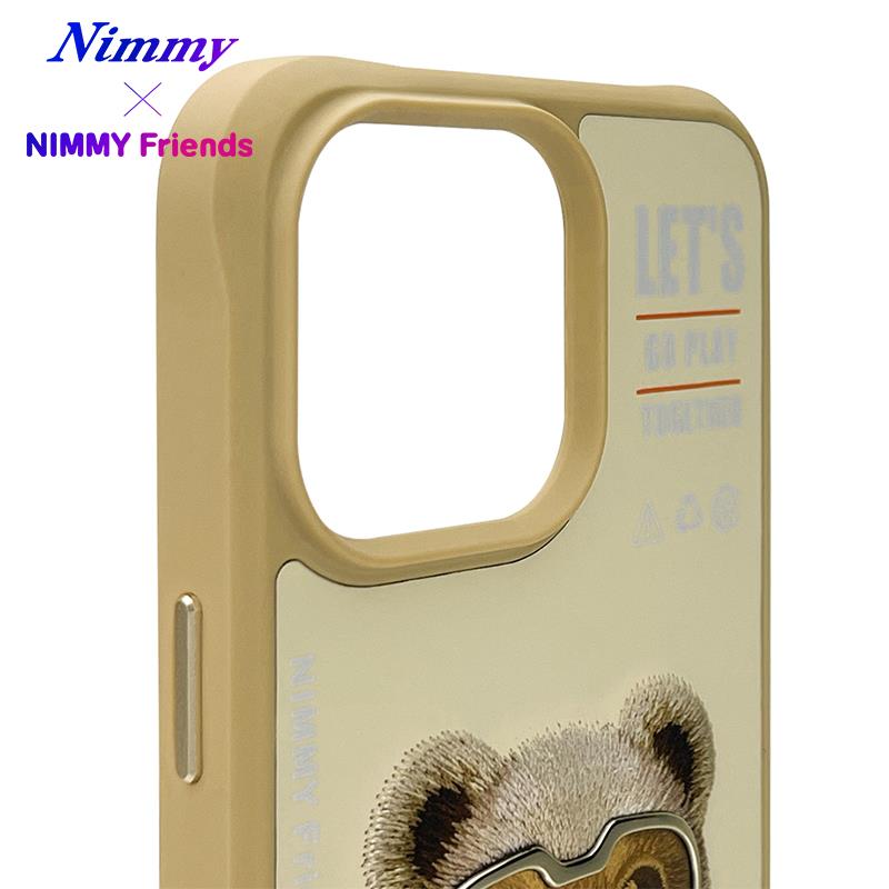 NIMMY iPhone 15 Pro Max · 3D Embroidered Gözlük and Zipper Detail Ayıcık Patterned Silicone Case 2.0 · 5
