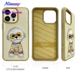 NIMMY iPhone 15 Pro Max · 3D Embroidered Zincir and Glasses Detail Dog Design Silicone Case · 3