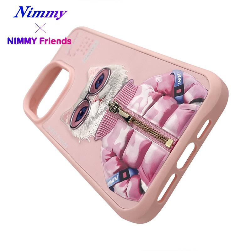 NIMMY iPhone 15 Pro Max · 3D Embroidered Gözlük and Zipper Detail Catcik Patterned Silicone Case 2.0 · 5