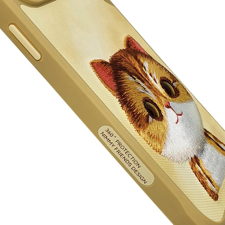 NIMMY · 3D Embroidered Eye Detail Cat Design Silicone Case for iPhone 15 Pro Max · 5
