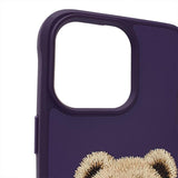 NIMMY 3D Embroidery işleme Fashion Pet Ayıcıklı Camera Protection Silicone Case for iPhone 15 Pro Max · 4