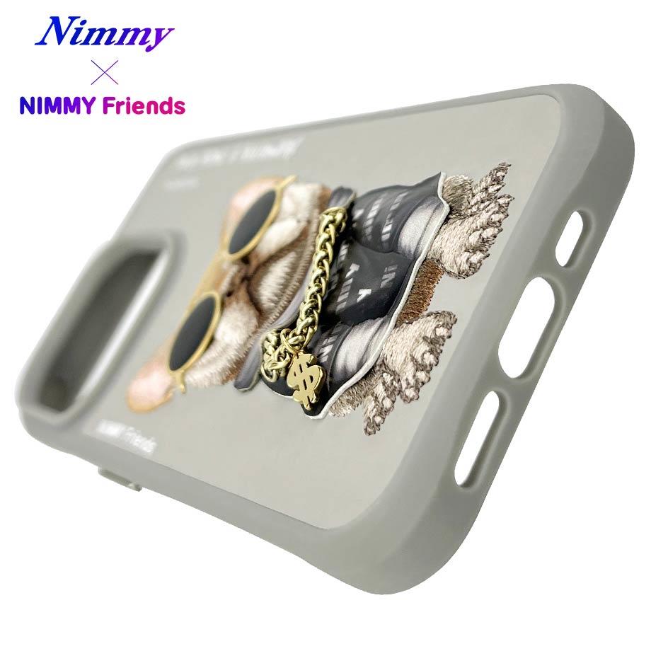 NIMMY 3D Case Embroidery İşleme Kabartmalı Dog Zincir Glasses Detail Silicone for iPhone 15 Pro Max · 6