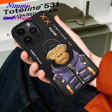 NIMMY iPhone 15 Pro Max · 3D Embroidered Gözlük and Zipper Detail Gorilla Patterned Silicone Case 2.0 · 8