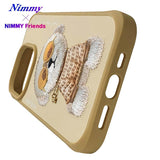 NIMMY iPhone 15 Pro Max · 3D Embroidered Zincir and Glasses Detail Dog Design Silicone Case · 7