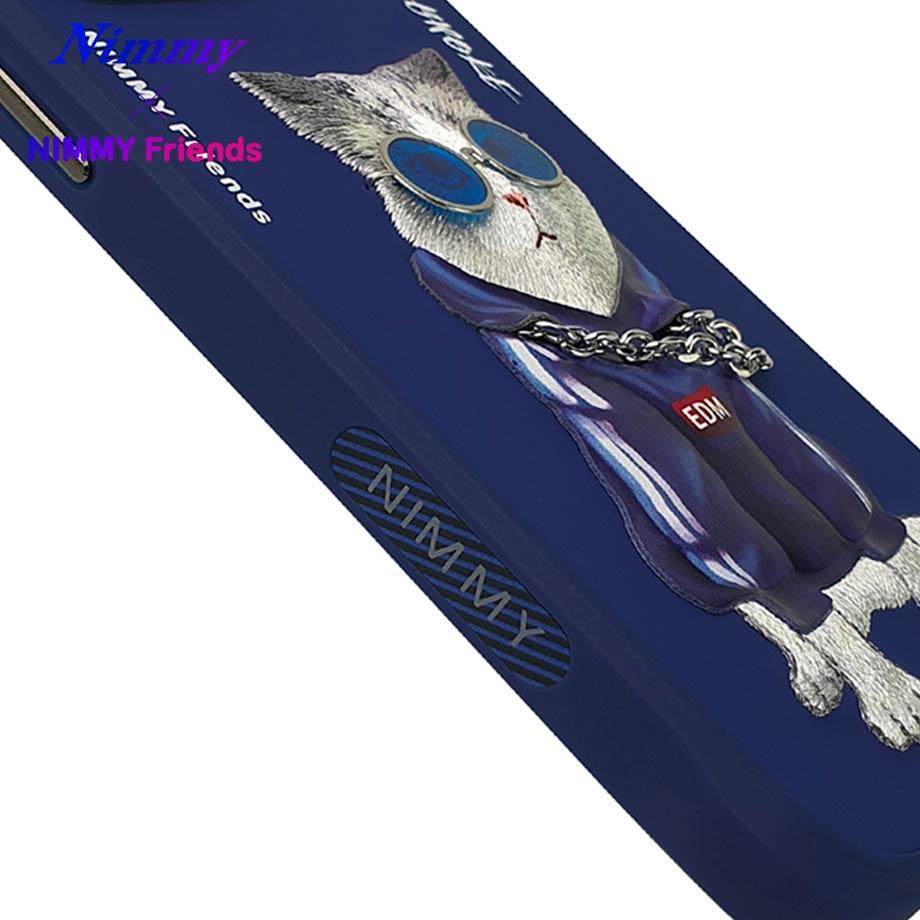 NIMMY 3D Gözlük Zincir Handsome Cat Embroidered Kabartmalı Cool Glasses Case for iPhone 15 Pro Max · 6