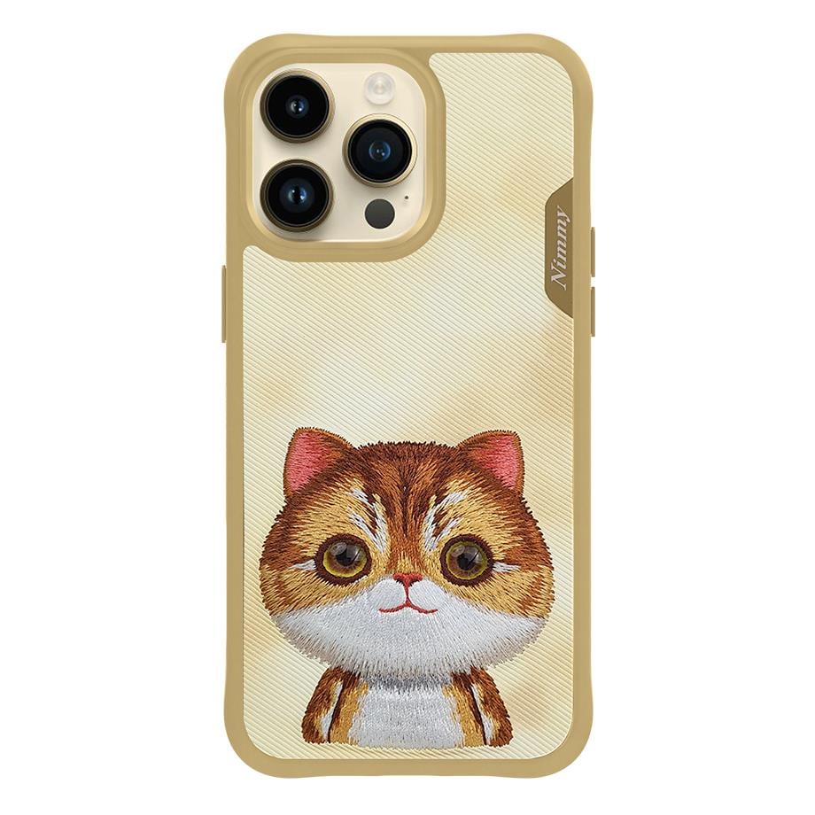 NIMMY · 3D Embroidered Eye Detail Cat Design Silicone Case for iPhone 15 Pro Max · 1