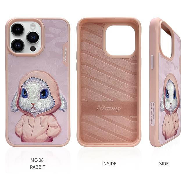 NIMMY · 3D Embroidered Tavşan Patterned Silicone Case for iPhone 15 Pro Max · 2