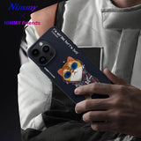NIMMY · 3D Gözlük and Zincir Aksesuarlı Embroidered Mor Dog Case for iPhone 15 Pro Max · 7