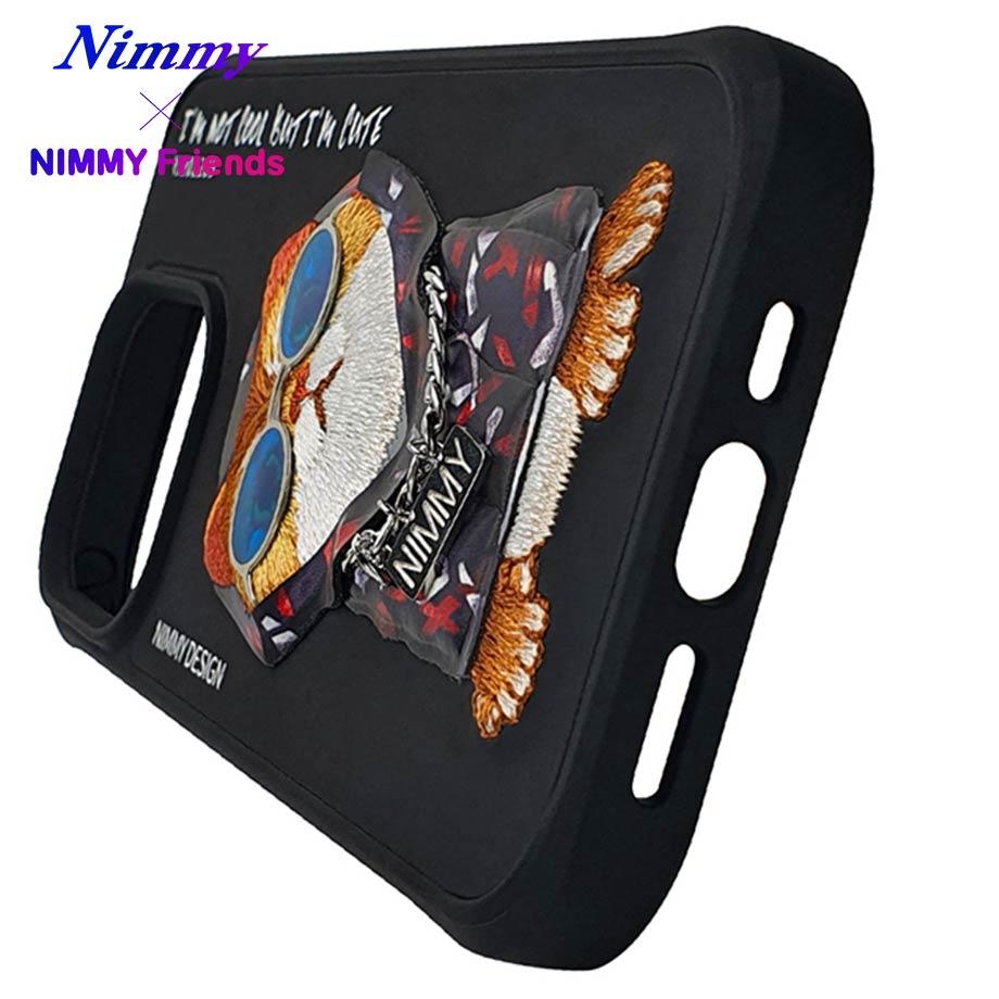 NIMMY · 3D Gözlük and Zincir Aksesuarlı Embroidered Mor Dog Case for iPhone 15 Pro Max · 6