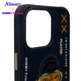 NIMMY iPhone 15 Pro Max · 3D Embroidered Gözlük and Zipper Detail Gorilla Patterned Silicone Case 2.0 · 3
