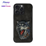 NIMMY · 3D Süet Embroidered Kurt Patterned Kabartmalı Silicone Case for iPhone 15 Pro Max · 1