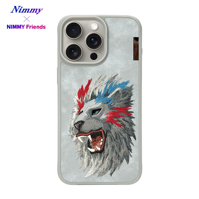 NIMMY · 3D Süet Embroidered Aslan Patterned Raptor Series Case for iPhone 15 Pro Max · 1