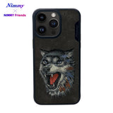 NIMMY · 3D Süet Embroidered Kurt Patterned Kabartmalı Silicone Case for iPhone 15 Pro Max · 2