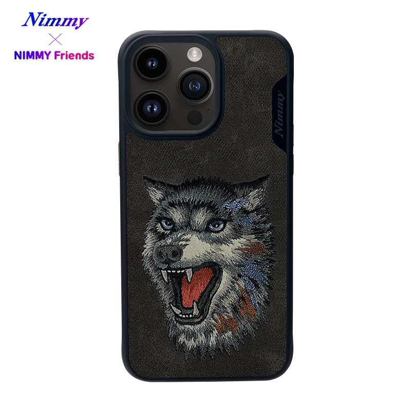 NIMMY · 3D Süet Embroidered Kurt Patterned Kabartmalı Silicone Case for iPhone 15 Pro Max · 2