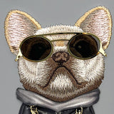 NIMMY 3D Embroidered Gözlük Zincir Aksesuarlı Little Hipster Man Dog Case for iPhone 16 · 7